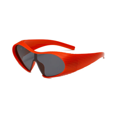 New Alien Uv Resistant Sunglasses, Punk Goggles, Futuristic Y2k Large Frame Integrated Sunglasses 7751
