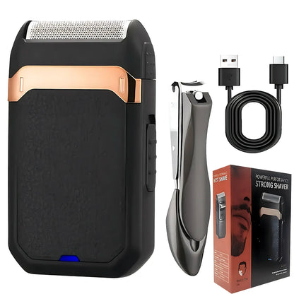 Multi functional men's rechargeable shaver, suitable for trimming hair on the head and face, high-quality gift choice.