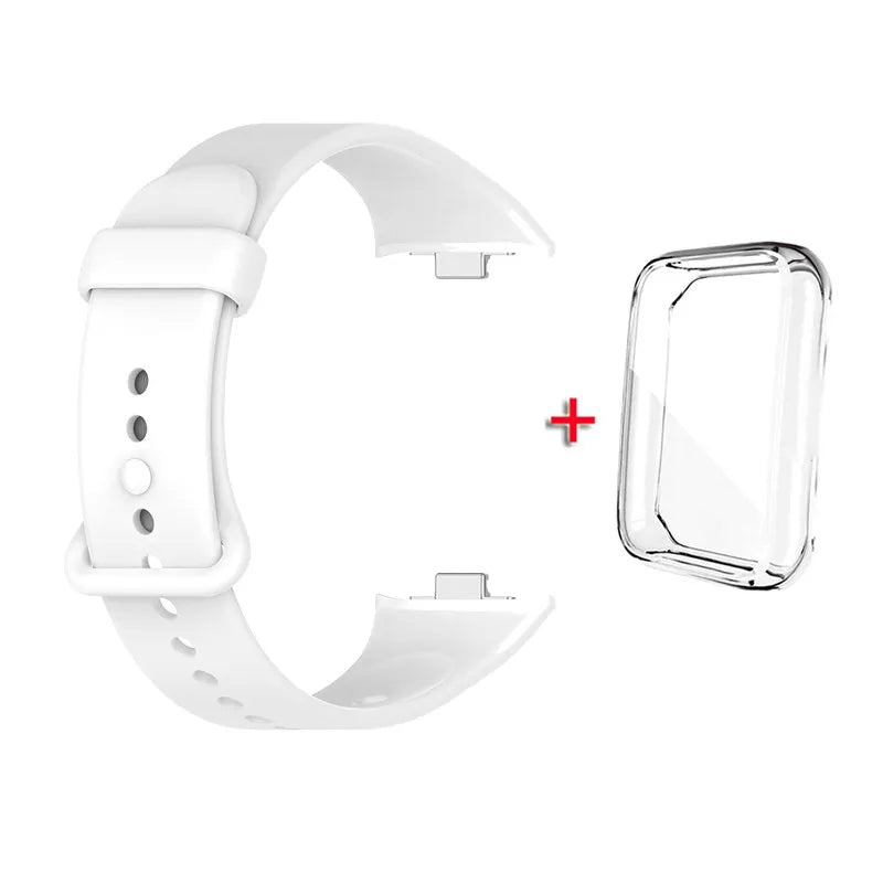Soft Silicone Strap and One-piece Full Protective Case for Xiaomi Mi Band 9 Pro Strap Smart Band