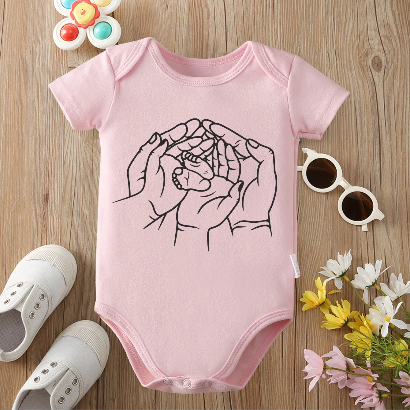 I Love My Family 100% Cotton Bodysuit Soft Baby Cloths Best Gift for Baby Onesie Jumpsuit for 0 To 12 Months Cute Newborn
