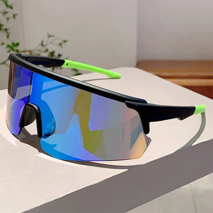 Oversized Fashion Cycling Sunglasses Anti Wind Flash Coating Protective Glasses UV400