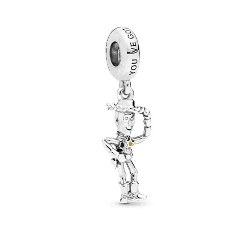 Disney Toy Story Monsters, Inc.Charm Beads Pendant Fit Original Snake Silver Bracelet Necklace Beads For Diy Jewelry Women Gift