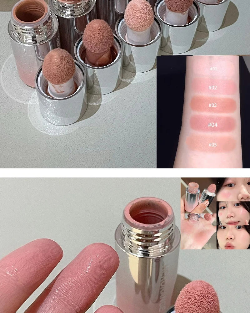 Korean Liquid Powder Blusher Natural Enhancement Color Low Saturation Matte Multi-purpose Powder Blusher Liquid Water Gloss