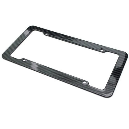 NEW Universal 30*15CM 1/2pcs License Plate Frame Carbon pattern Plastic License Plate Frame Bracket with Standard Screw Kits