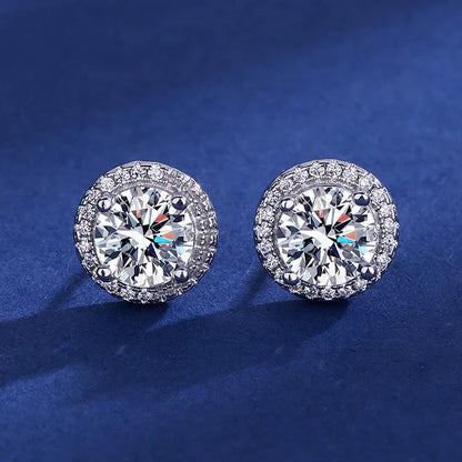 Delicate Small Round Stud Earrings Women with Shiny Cubic Zirconia Simple Versatile for Teens Fashion Jewelry