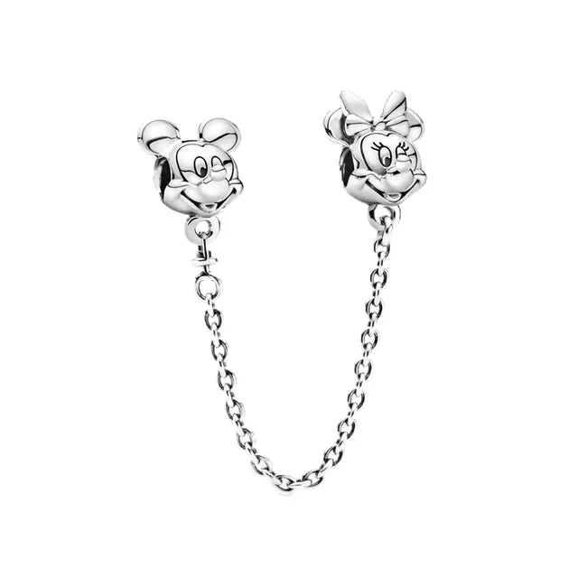 Hot Sell MINISO Disney 925 Sterling Silver Animals Mobilization Charms Beads Hot Original Bracelet DIY Jewelry Women Pendant