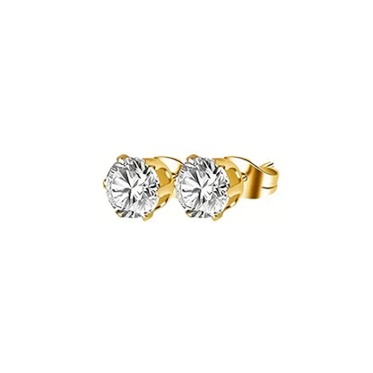1-5 Pairs Stainless Steel Earrings Cross Dangle Hinged Earrings, Cubic Zirconia Stud Earrings For Men, Ear Piercing Jewelry