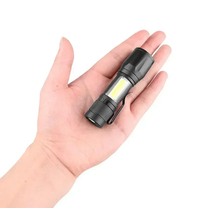 2000LM Ultra Bright P50 LED Flashlight Tactical EDC Emergency Spotlight Telescopic Zoom Handheld Torch with 14500/18650 Battery