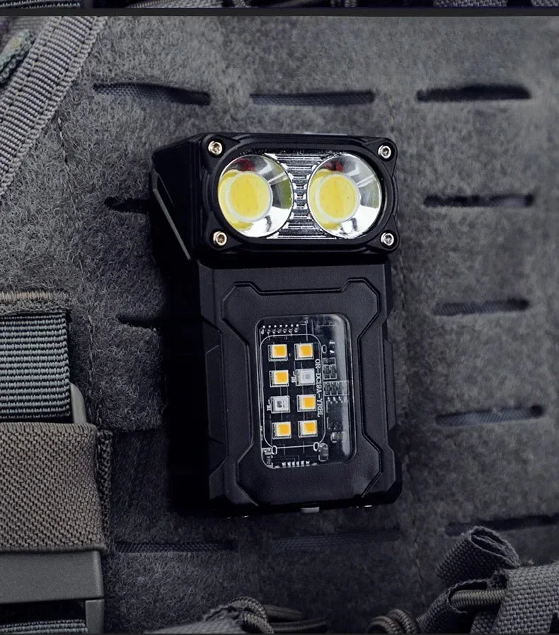 Multifunctional Ajustable Angle LED Flashlight Outdoors Mini Work Light Portable Magnet USB Rechargeable Camping Light