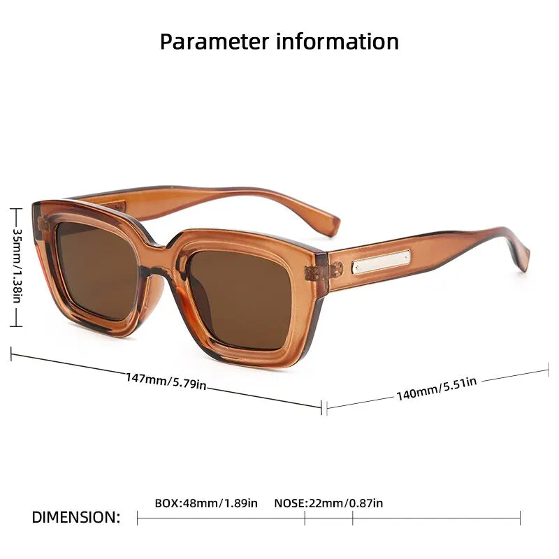 2023 Retro Square Sunglasses UV400 Protection Fashion Eyewear for Men Women Outdoor Shades