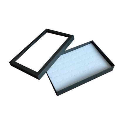 36 Slot Rings Display Box Stand Metal Earrings Storage Box Storage Box with Transparent Cover Jewelry Display Cabinet