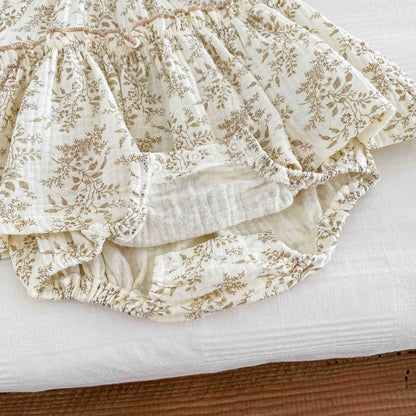0-24M Baby Clothes Summer Baby Girl Bodysuit Floral New Female Baby Small Flying Sleeve Romper Dress Newborn One-piece Jumpsuit