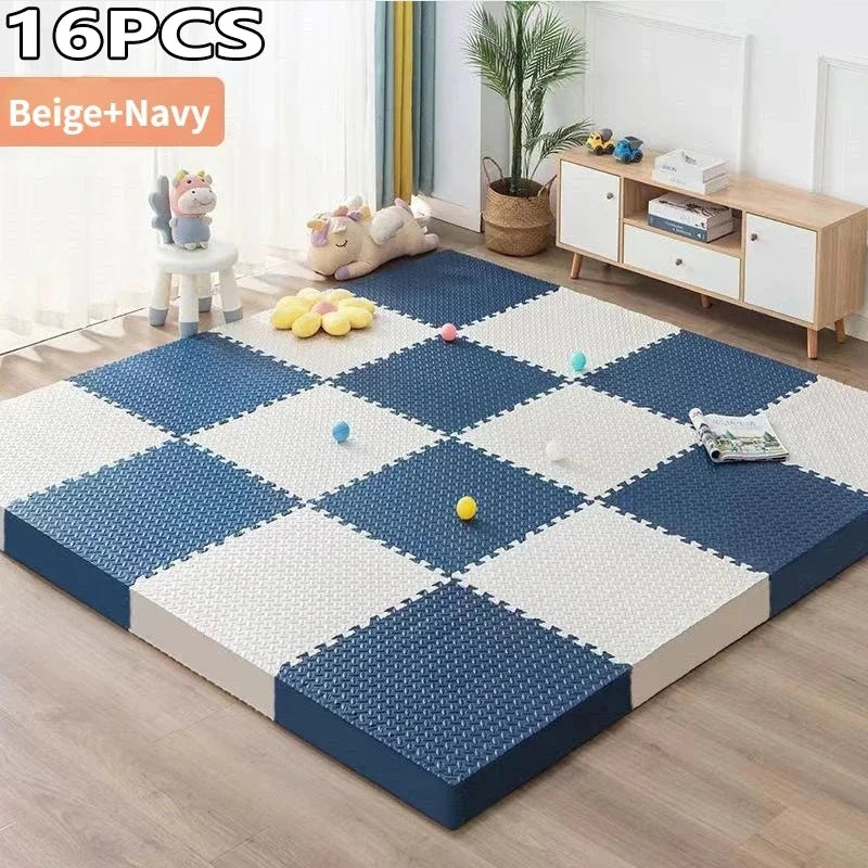 1-16PCS 30*30cm  Sports Gym Protection EVA Leaf Grain Floor Mats Yoga Fitness Non-Slip Splicing Rugs Thicken Shock Room Workout