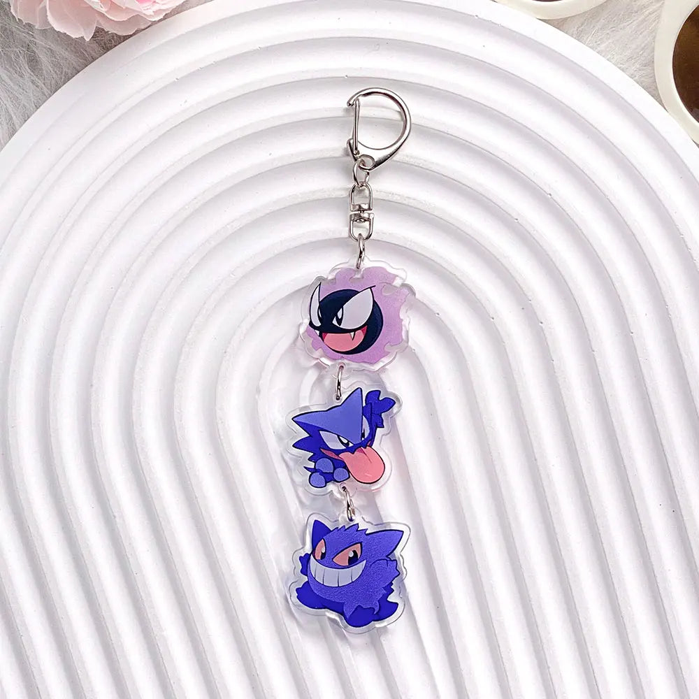 Pokémon Characters Pikachu Bulbasaur Jigglypuff Acrylic Keychain Bag Charms Accessories Backpack Pendant Key Holder Friend Gifts