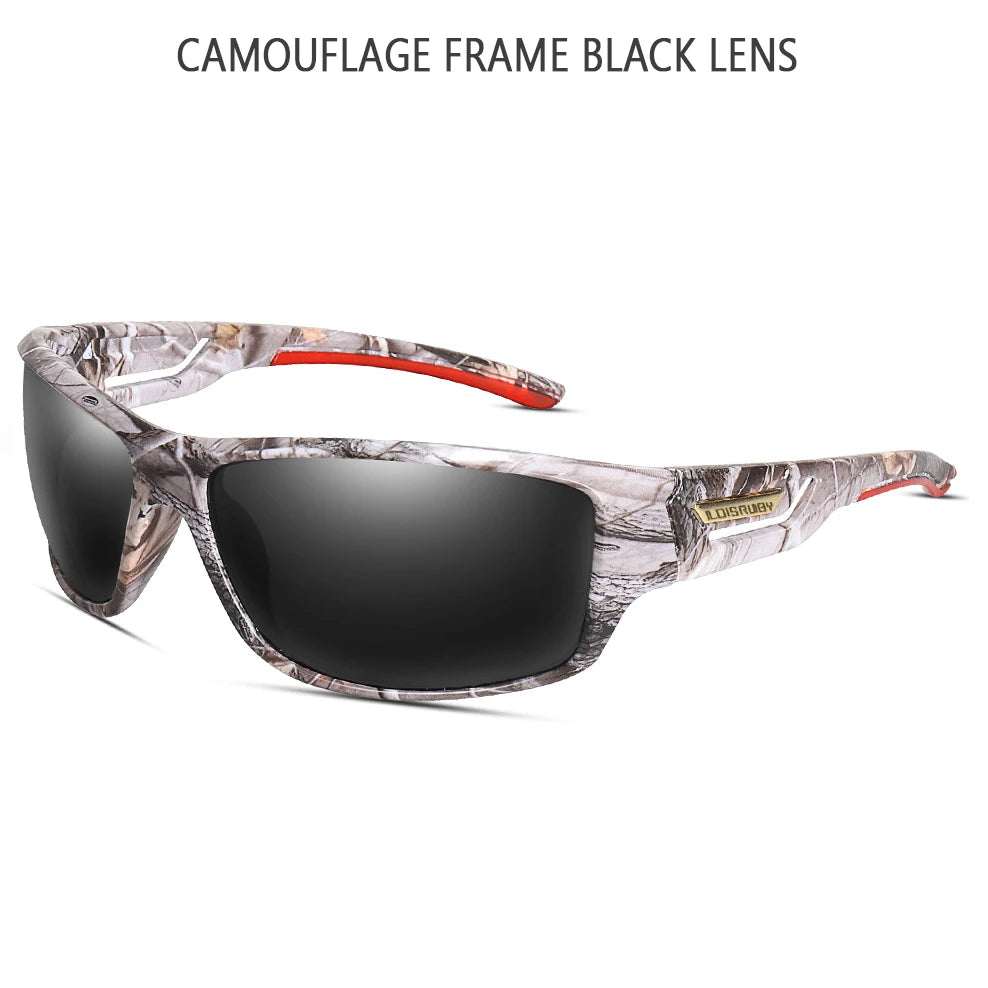 LOISRUBY Polarized Cycling Sunglasses Camouflage Driving Outdoor Sports Fishing Running Goggles UV400 Tacakle Eyewear