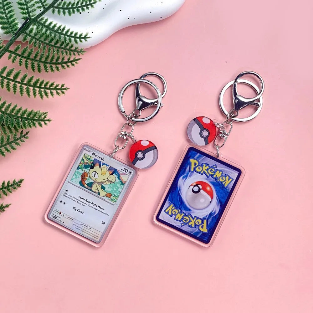 1/43Pcs Pokémon Pikachu Bulbasaur Gold Saint Acrylic Keychain Backpack Pendant Bag Charms Accessories Decoration Holiday Gifts