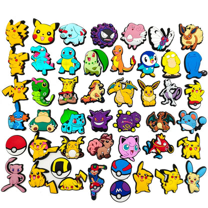 47/27/20Pcs Potdemiel Pokémon Series Shoe Charms For Slides Sandals,PVC Shoe Decorations Accessories For Christmas Birthday Gift