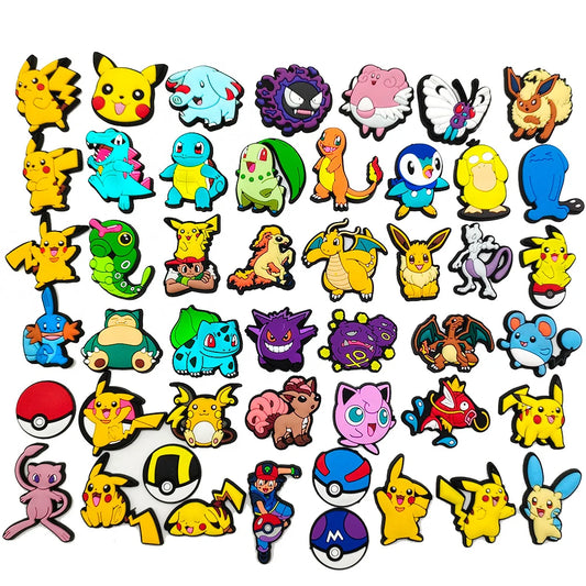 47/27/20Pcs Potdemiel Pokémon Series Shoe Charms For Slides Sandals,PVC Shoe Decorations Accessories For Christmas Birthday Gift