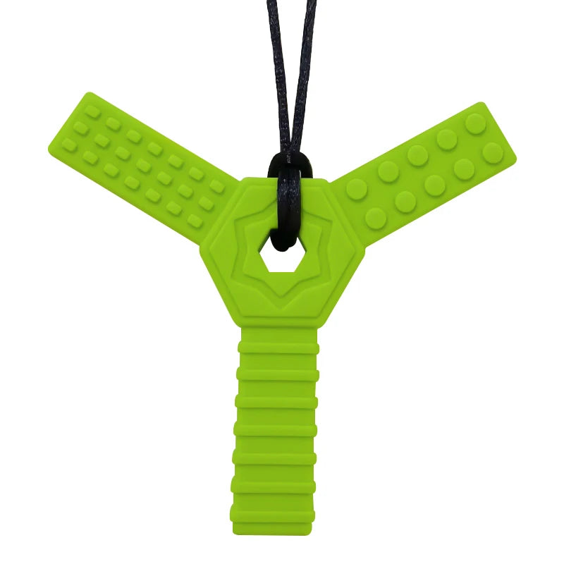 1pcs Silicone Teether Kids Chew Necklace Sensory Chewy Pendant Oral Motor Toys Therapy Tools for Autism Children's Goods