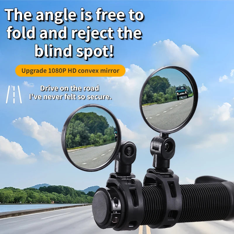 2PCS Bicycle Rearview Mirror 360 Degree Adjustable Rotatable Universal MTB Bike Handlebar Rear View Mirrors Cycling Accessories