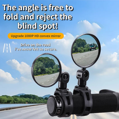2PCS Bicycle Rearview Mirror 360 Degree Adjustable Rotatable Universal MTB Bike Handlebar Rear View Mirrors Cycling Accessories
