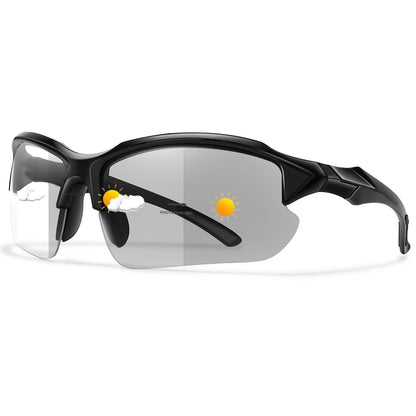Photochromic Cycling Sunglasses Men Outdoor Sports Tactical Camouflage Goggles Vintage Driving Riding Fishing Windproof