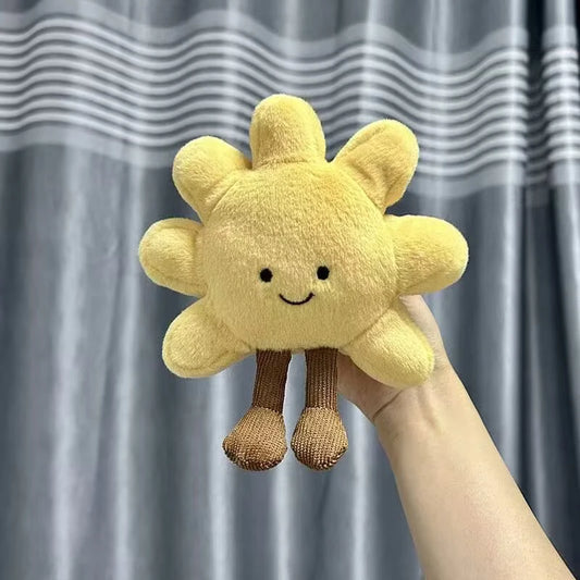 High Quality 13cm Yellow Sun Plushie Pendant Stuffed Cute Plush Toy for Girls Bedroom Decor Bag Car Key Chain Birthday Gifts