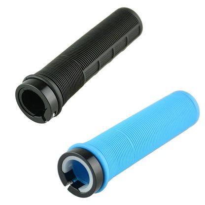 TPR Bicycle Grips Integrated Bicycle Handlebar Grips Aluminum Alloy Lock on Bicycle Handles Non-slip MTB Cuffs Bike Part