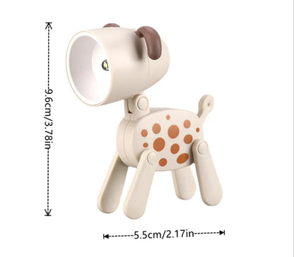 LED Night Light Mini Folding Desk Lamp Cute Pet Lights Dog Deer Portable Night Light Student Living Room Decor Gift