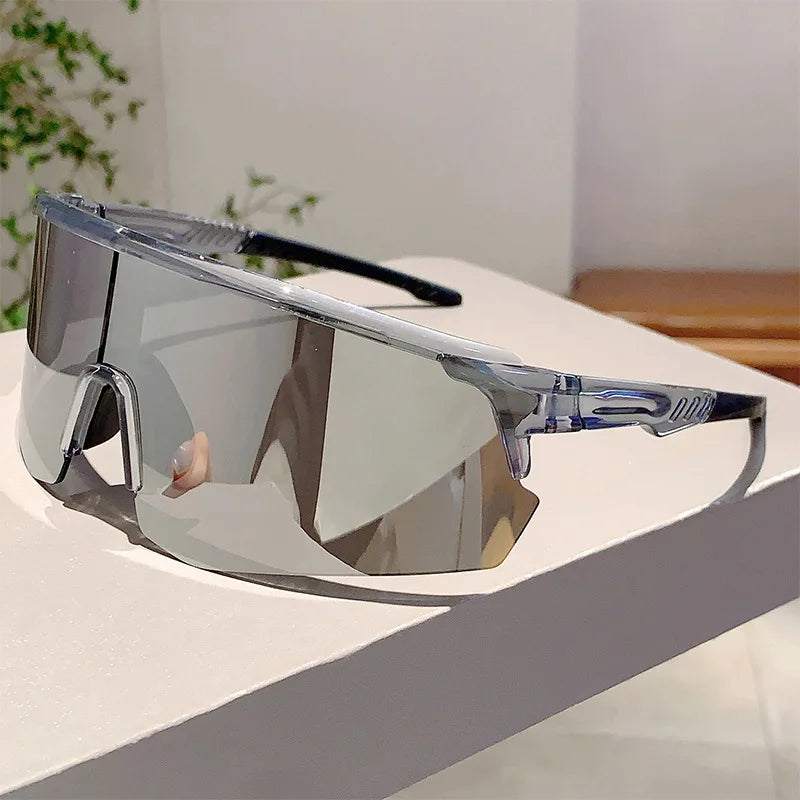 Oversized Fashion Cycling Sunglasses Anti Wind Flash Coating Protective Glasses UV400