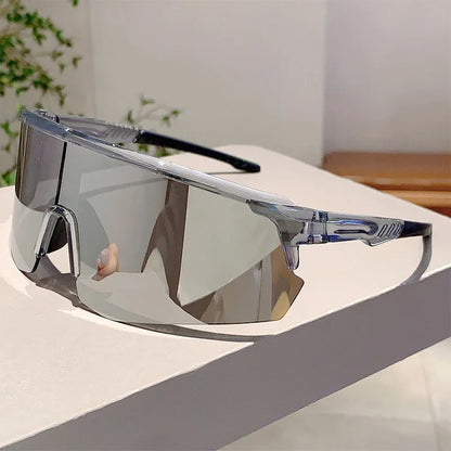 Oversized Fashion Cycling Sunglasses Anti Wind Flash Coating Protective Glasses UV400