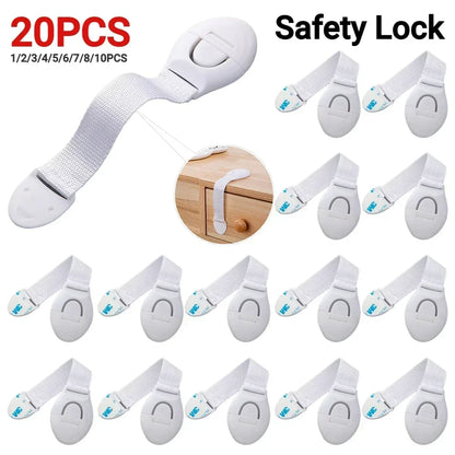 Child Safety Cabinet Lock Kids Security Protection Drawer Door Cabinet Lock Plastic Protection Baby Safety Door Lock