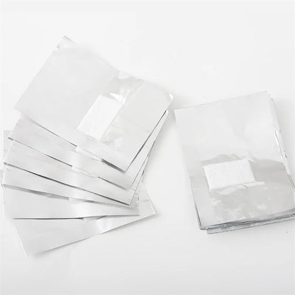 100Pcs Bag Aluminium Foil Nail Art Soak Off Polish Nail Removal Wraps Towel Gel  Remover Manicure Tool
