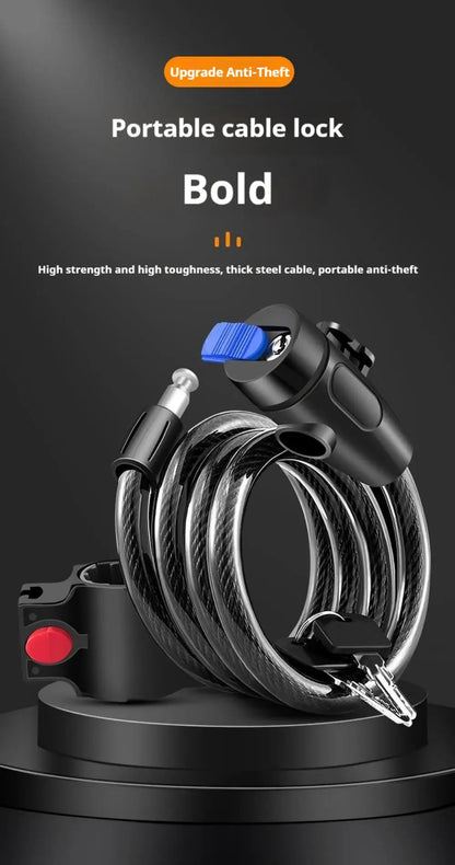 DOMEN Bicycle  Anti-Theft Chain Lock Bike Portable Metal Steel With 2Keys Safety Lock Motorcycle Bike Lock Bicycle Accessories