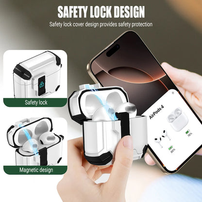 Luxury Bracket Case For AirPods Pro 3 3nd Automatic Lock Compatible With MagSafe For Men Apple Air Pods Pro 2 4 3 2 1 Pro2 Cover