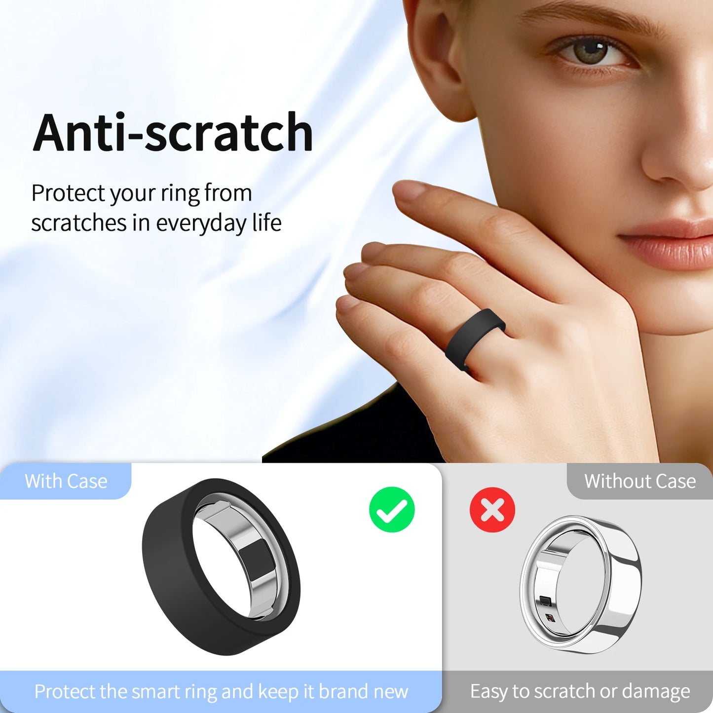 Silicone Ring Protective Case For Oura Gen 4/3 Rings Cover Working Out Accessories Men Women Silicone Case Finger Wrapper