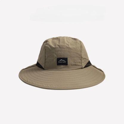 Unisex Summer Wide Brim Waterproof Quick-drying Panama Caps Outdoor Visor Bucket Hats Mesh Breathable Sun Hat with Neck Flap