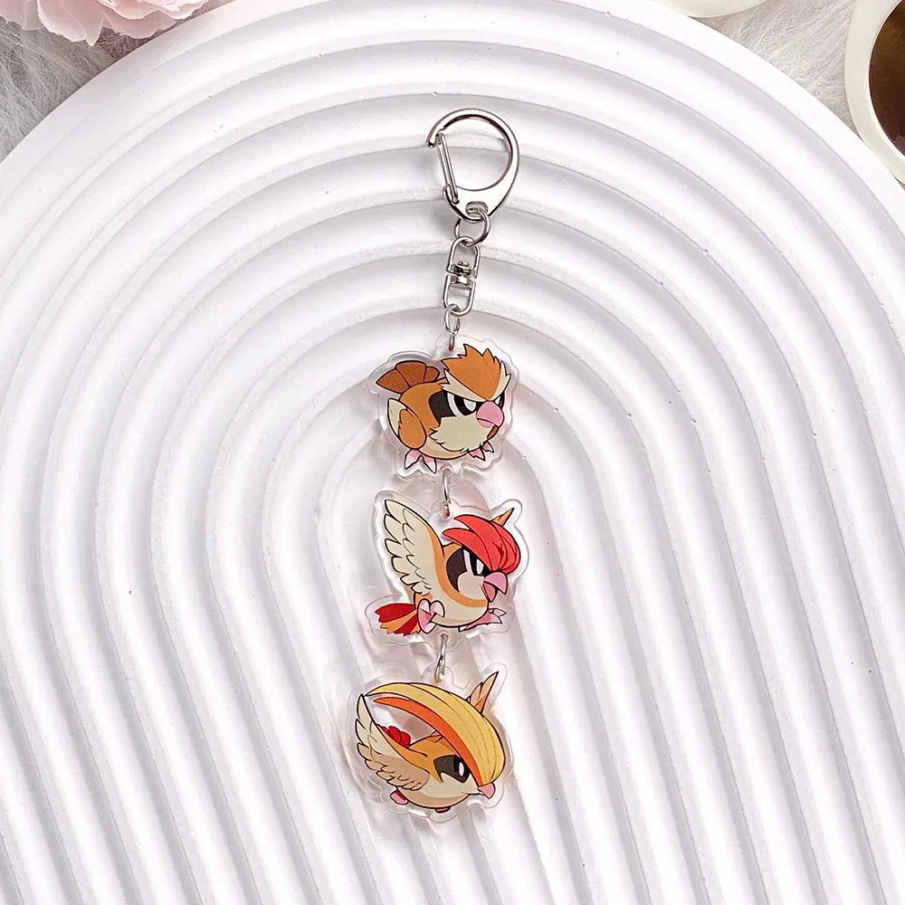 Pokémon Characters Pikachu Bulbasaur Jigglypuff Acrylic Keychain Bag Charms Accessories Backpack Pendant Key Holder Friend Gifts