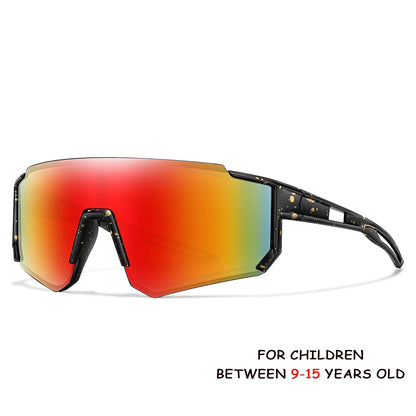 Age 9-15 Youth Cycling Glasses Teenagers Sunglasses Mtb Bike Bicycle Baseball Goggles Children Outdoor Sport Boys Girls UV400