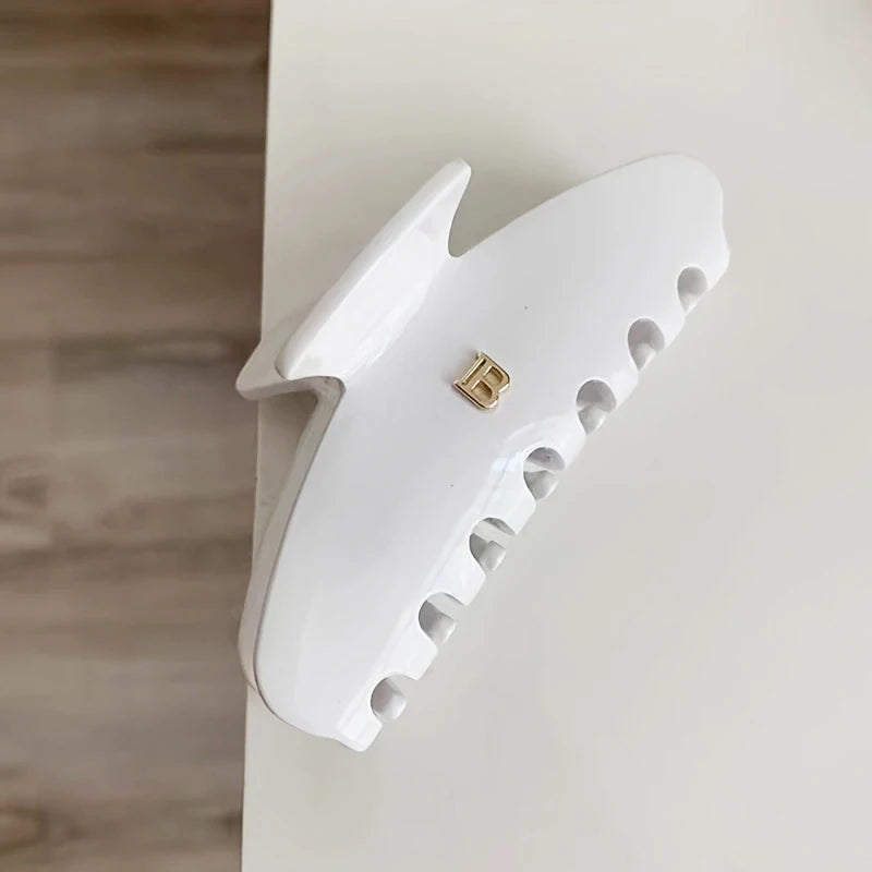 1pc Korean letter B arc grab clip high texture acetate hair clip sweet and versatile hair shark clip hair accessories