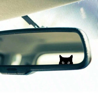 Cat Peeker Decal, Car Decal, Black Cat Peeker Sticker, Blank Button, Vinyl Decal, Car Stickers, Vinyl Stickers, Eject Sticker