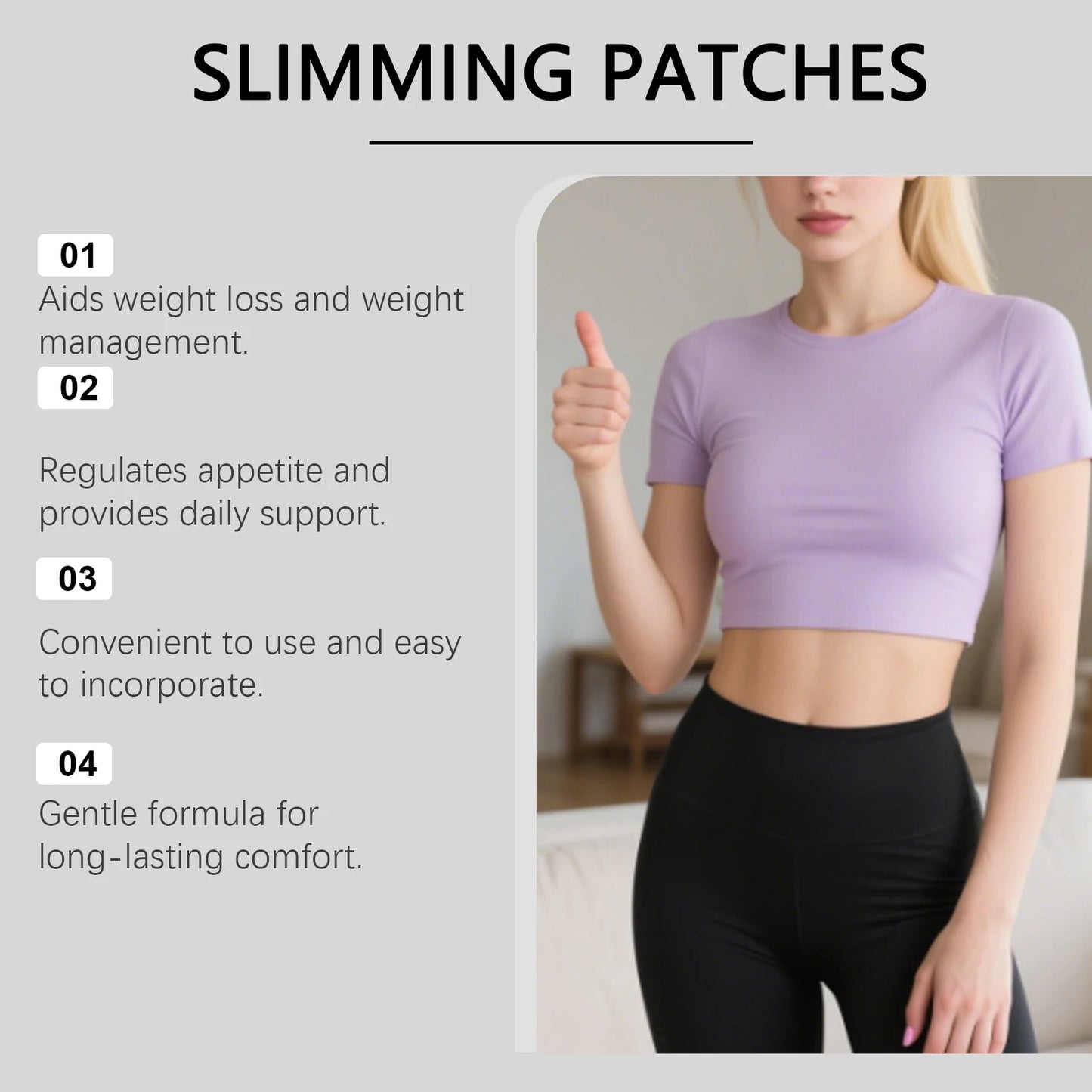 Body Contouring Care Patches Gentle formula for comfortable wear that flatters your figure Daily care patches