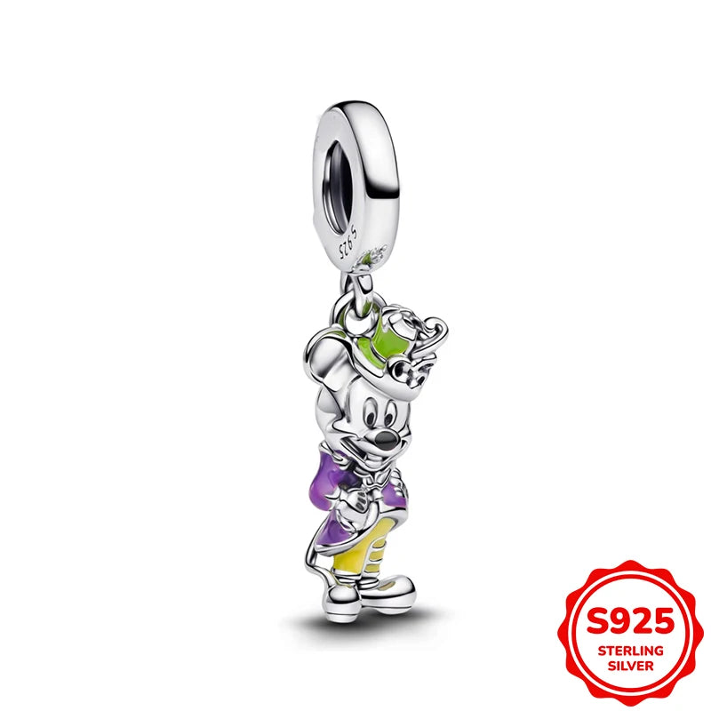 Hot Sale Charms Silver 925 Disney Pendant Beads Fits 3mm Bracelet Bangle Necklace For Women Luxury DIY Jewelry Making Fine Gifts