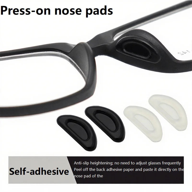 10/20/40/60PCS Nose Support Glasses Pads Silicone Clear Eye Pad Stickers for Glasses Anti Slip Push Nose Pads YJBT02