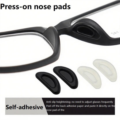10/20/40/60PCS Nose Support Glasses Pads Silicone Clear Eye Pad Stickers for Glasses Anti Slip Push Nose Pads YJBT02