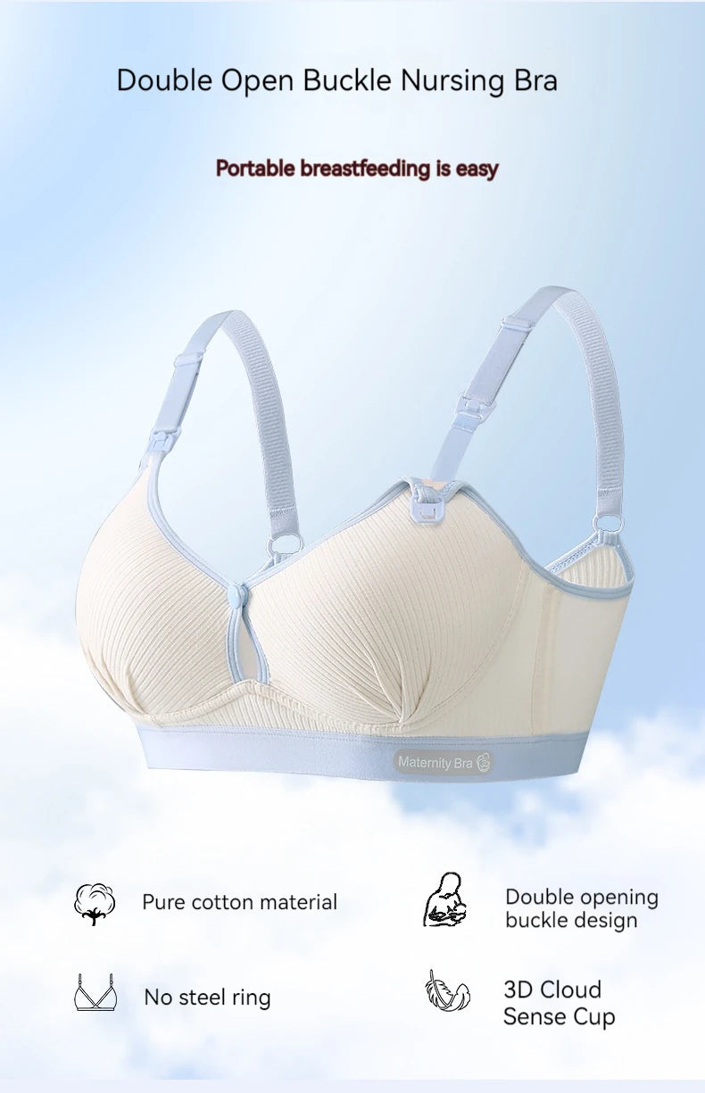 Women's Seamless  Breathable Nursing  Bra For All Seasons  Push-up  Pure Cotton  No Underwire  Maternity Sleepwear