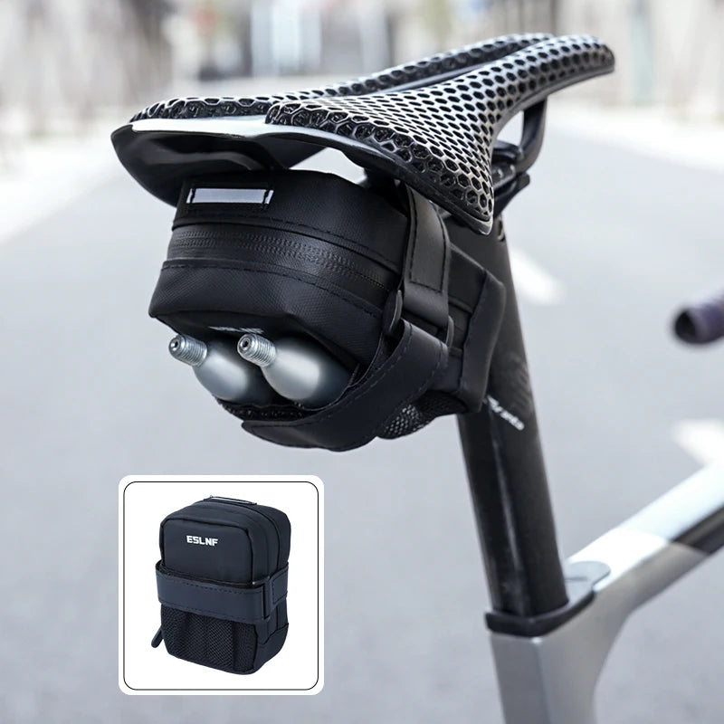 ESLNF Bike Saddle Bag Waterproof Mountain Road Bicycle Tail Bag Bike Under Seat Pack Cycling Tools Bag
