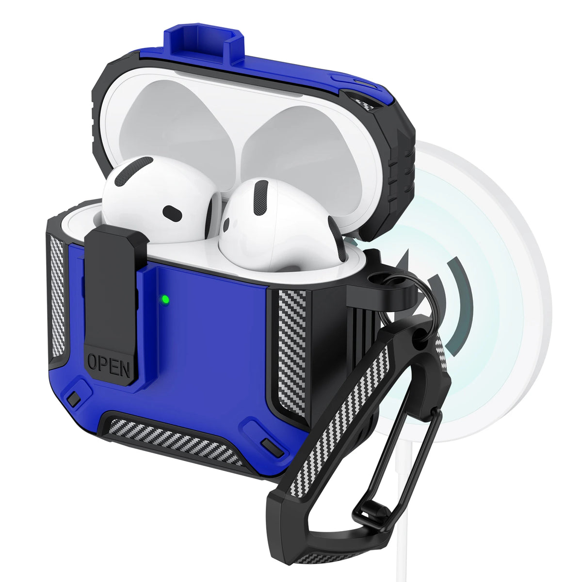 Upgraded Security Lock Case With Hook For AirPods 4 Cover 360 Degree Full Protective Shell For Apple AirPods 4 Earphone Cases