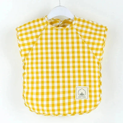 Baby Eating Bib Waterproof Sleeveless Apron Food Overalls Handmade Clay Painting Workwear for Girls Boys Stuff Burp Cloths