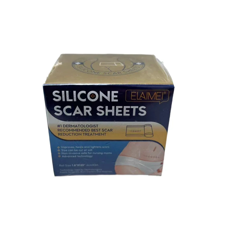 1 Roll Invisible Silicone Scar Sheets Self-Adhesive Scar Cover Tape Skin Care Strips Transparent Color